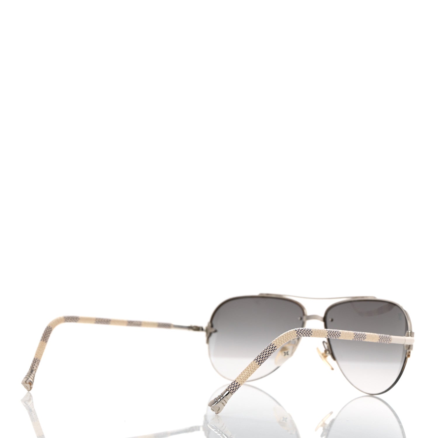 Louis Vuitton Damier Azur Conspiration Pilote Aviator Sunglasses Z0203U 4 of 9