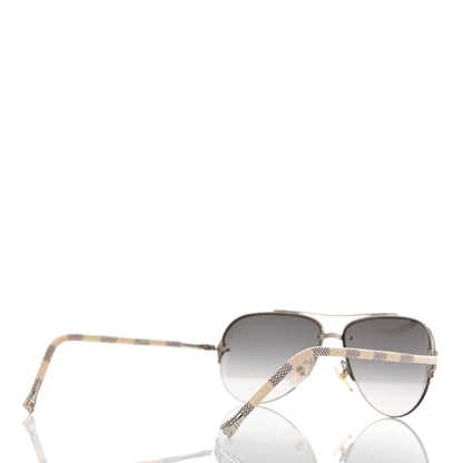 Louis Vuitton Damier Azur Conspiration Pilote Aviator Sunglasses Z0203U 4 of 9