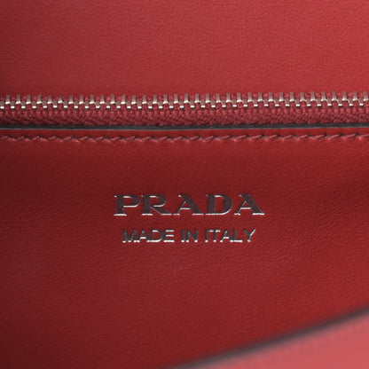 Prada Saffiano City Calfskin Studded Large Elektra Shoulder Bag Fuoco Black 6 of 10