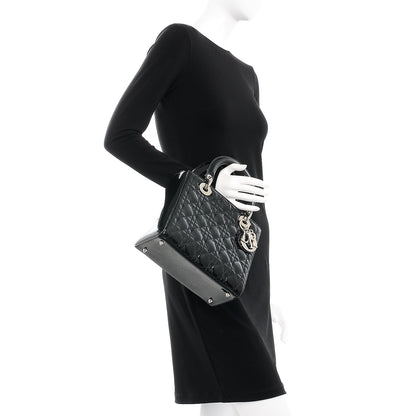 Christian Dior Patent Cannage Medium Lady Dior Black 3 of 8
