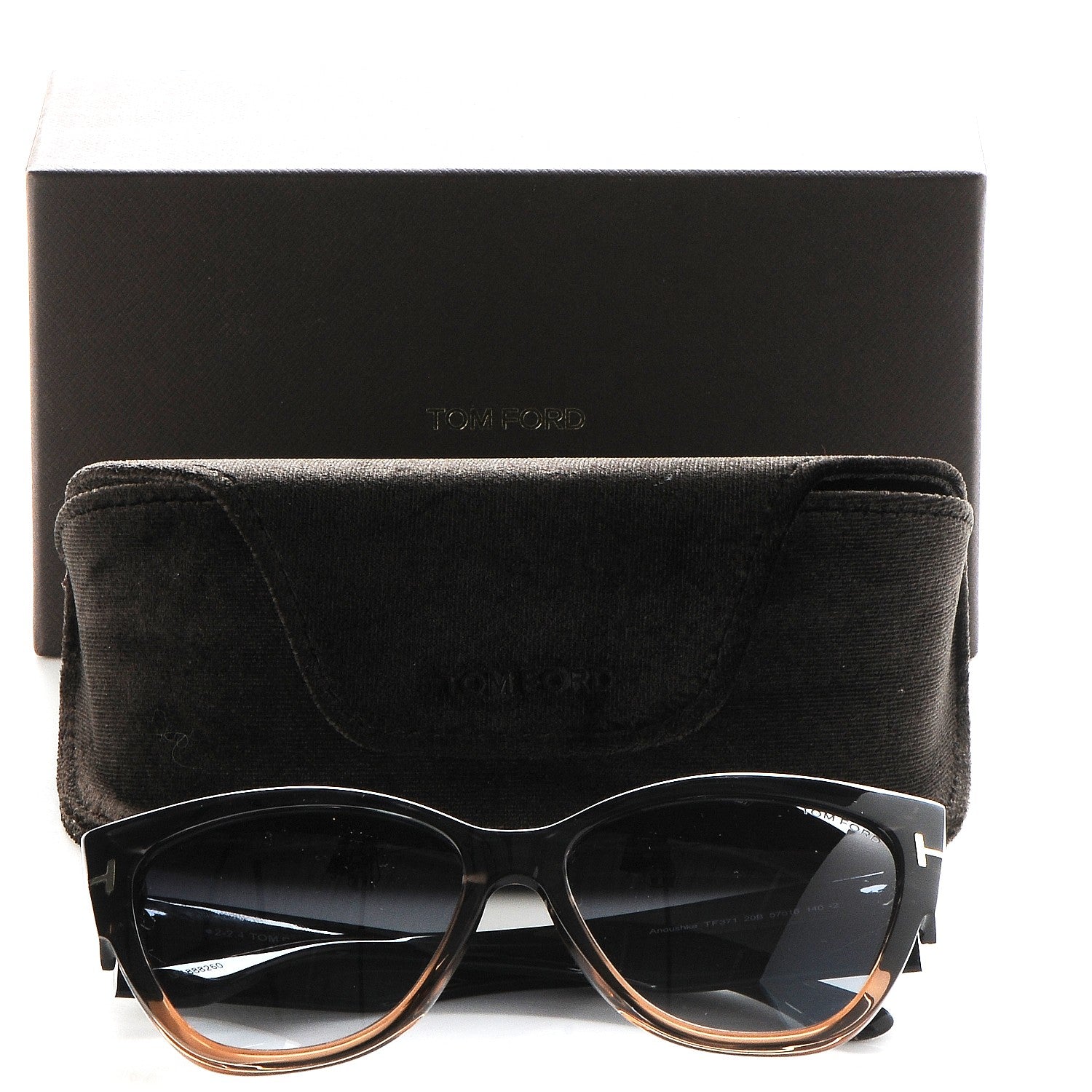 Tom Ford Anoushka Sunglasses TF371 Melange Grey Peach 8 of 8