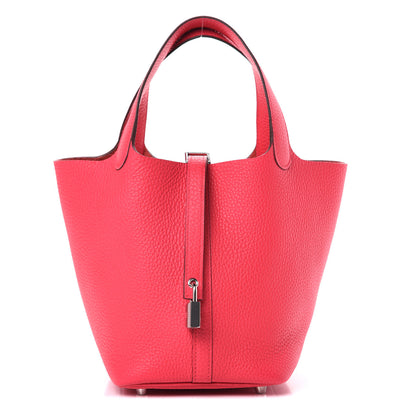 Hermes Taurillon Clemence Picotin Lock 18 PM Rose Extreme 1 of 10