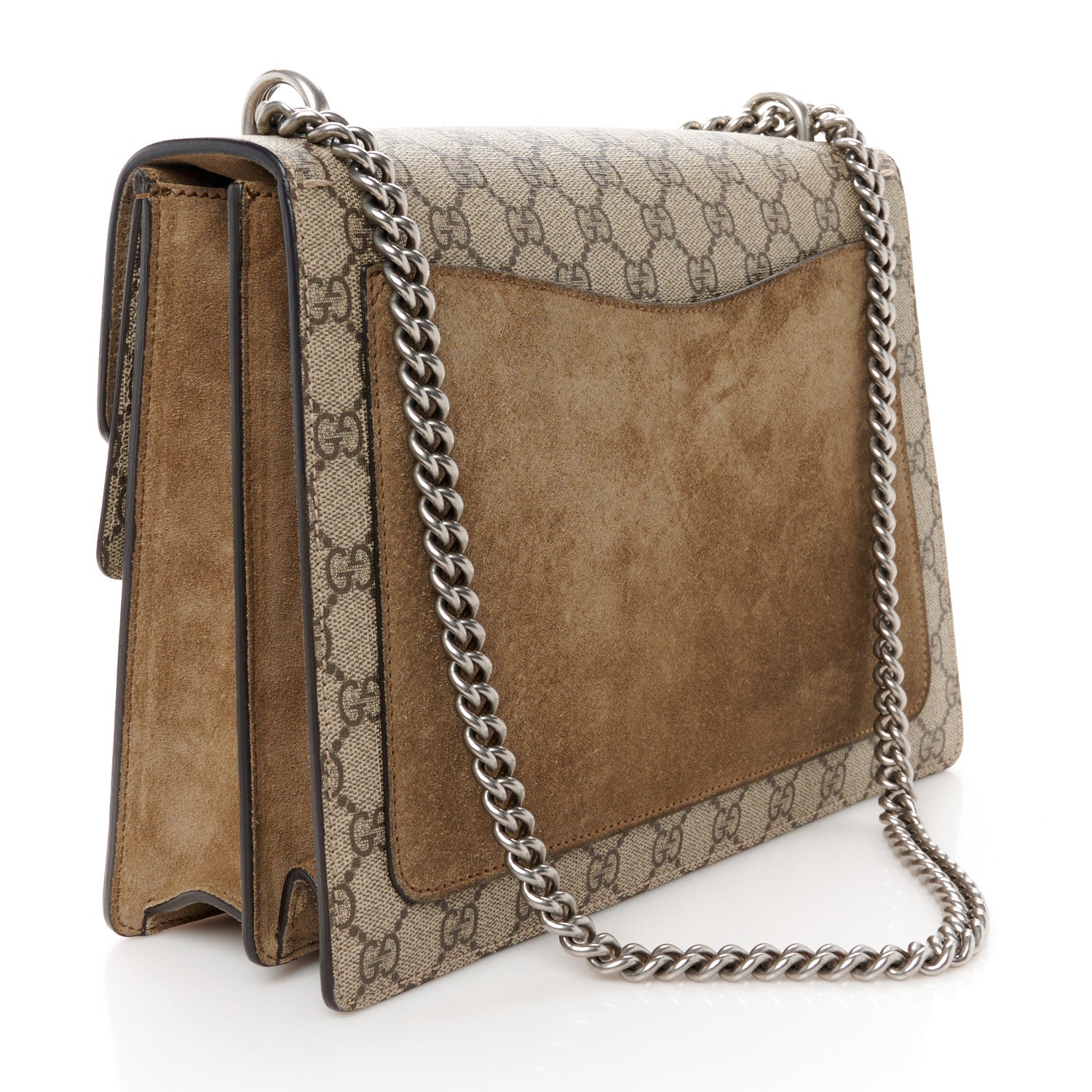 Gucci GG Supreme Monogram Medium Dionysus Shoulder Bag Taupe 3 of 12