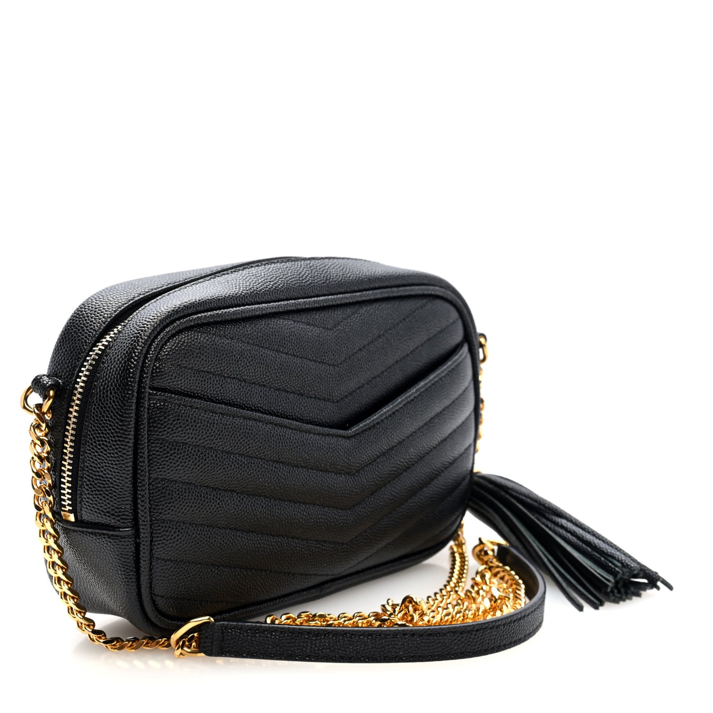 Grain De Poudre Matelasse Monogram Mini Lou Camera Bag Black