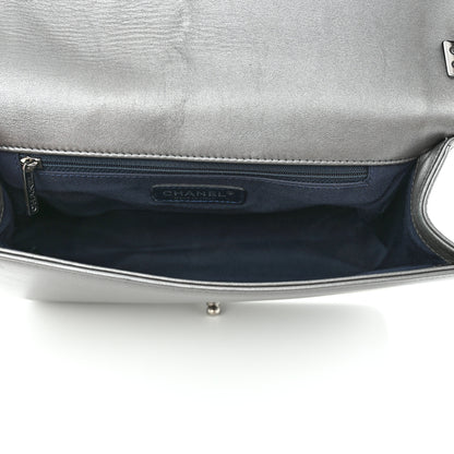 Chanel Metallic Lambskin Embossed Large Boy Cube Flap 5 of 18