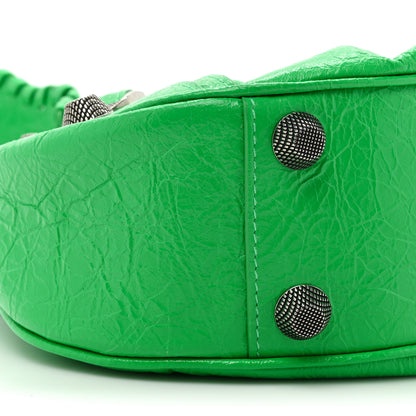 Balenciaga Agneau Arena Small Le Cagole Shoulder Bag Vivid Green 10 of 10