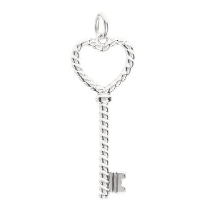 Tiffany Sterling Silver Twist Heart Key Pendant 1 of 4