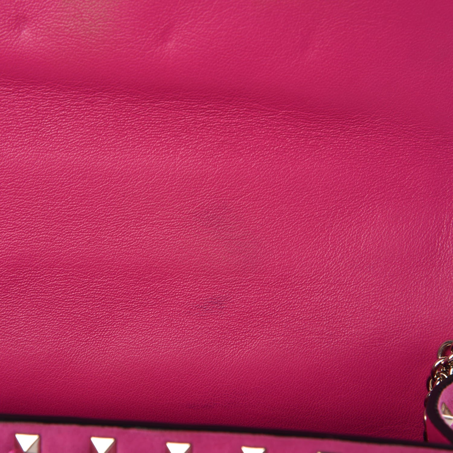 Valentino Garavani Suede Medium Rockstud Spike Shoulder Bag Bright Fuxia 11 of 12