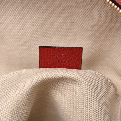 Gucci Pebbled Calfskin Soho Chain Backpack Red 6 of 7