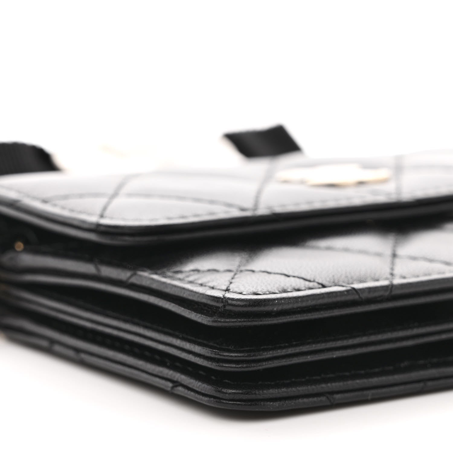Chanel Lambskin Quilted My Chanel Lady Card Holder On Chain Black 9 of 11