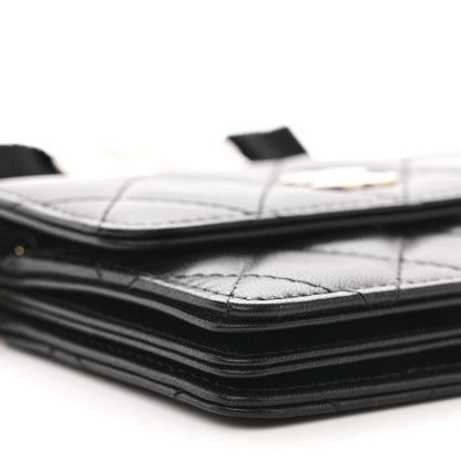 Chanel Lambskin Quilted My Chanel Lady Card Holder On Chain Black 9 of 11