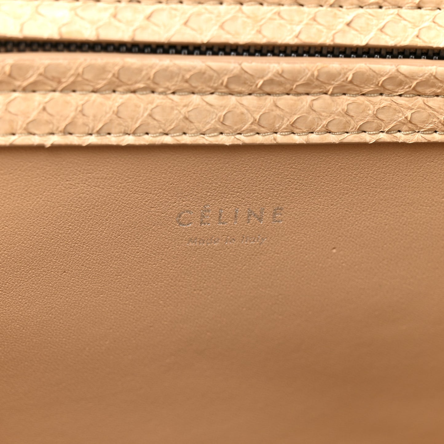 Snakeskin Medium Phantom Luggage Beige