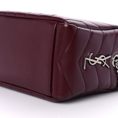 Saint Laurent Calfskin Y Quilted Monogram Small Loulou Bowling Bag Rouge Legion 8 of 9