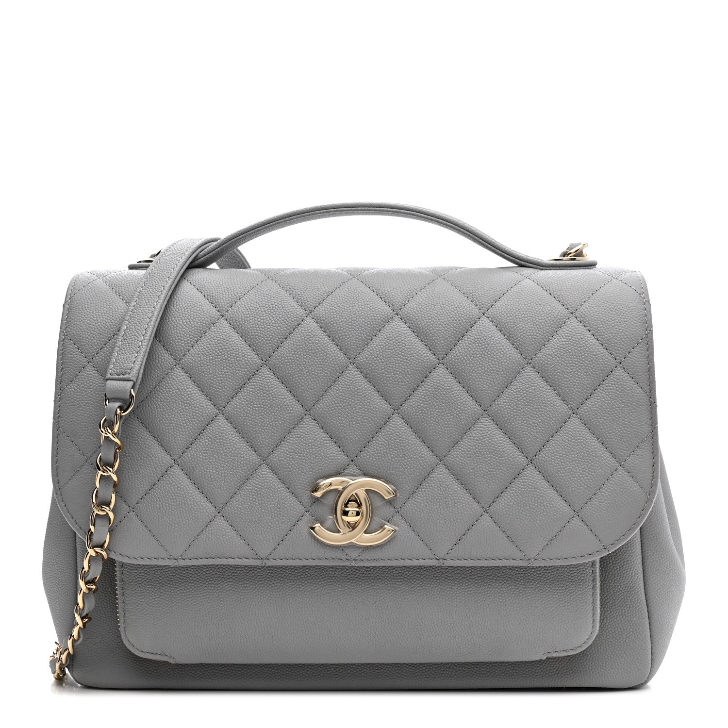 Chanel Caviar Quilted Large Business Affinity Flap Grey 1 of 21