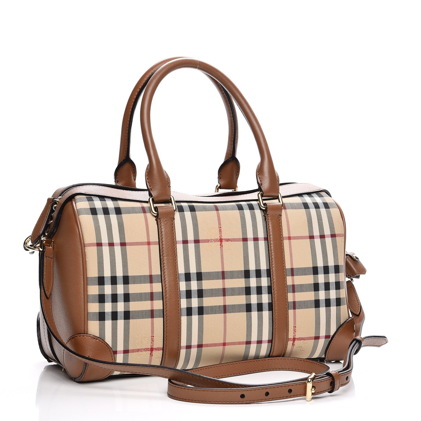 Horseferry Check Medium Alchester Bowling Bag Honey Tan