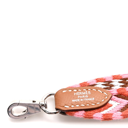 Hermes Toile Swift 25mm Sangle Allegro Shoulder Strap Rose Confetti White Gold 4 of 4