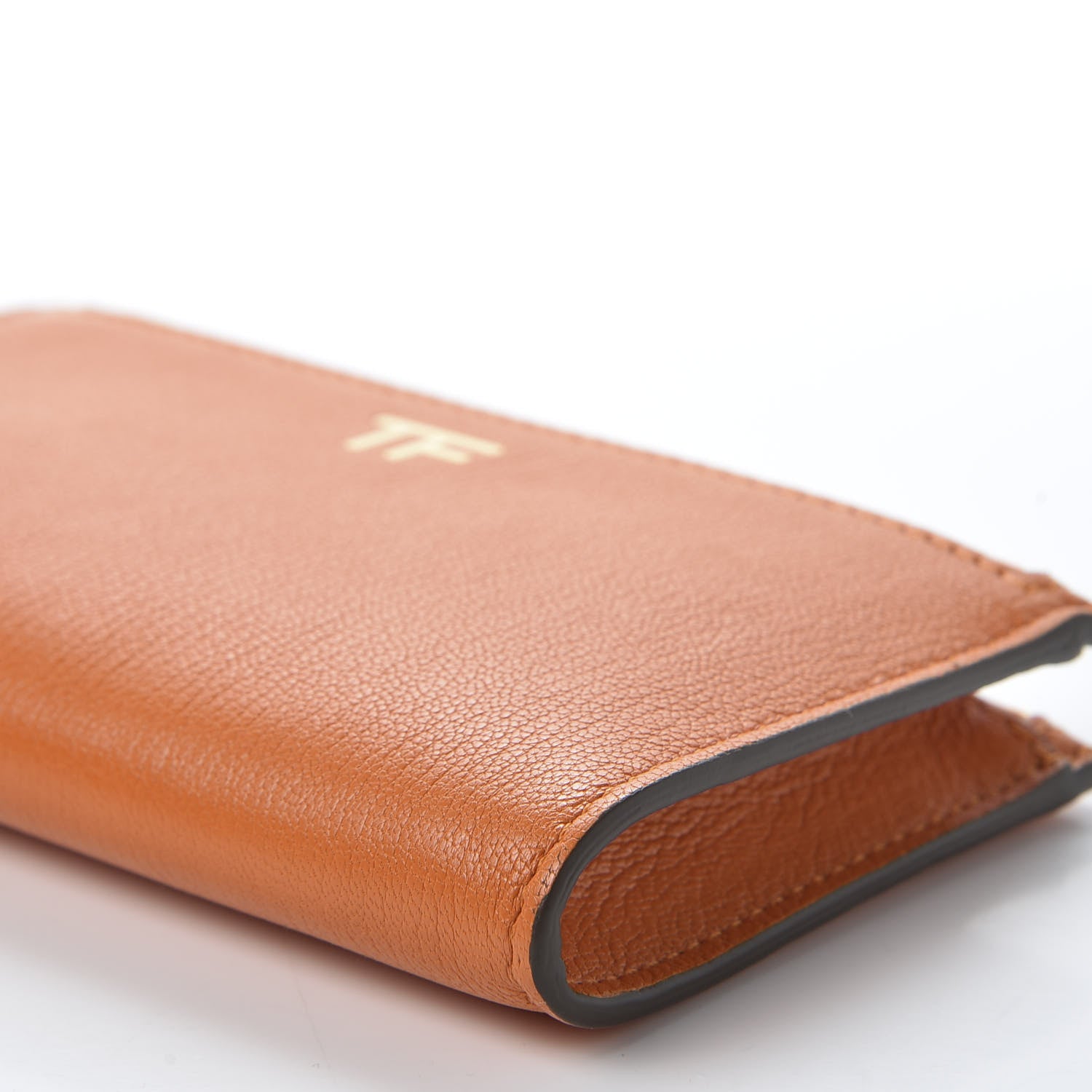 Tom Ford Calfskin Small Double Zip Pouch Wallet Orange 6 of 7