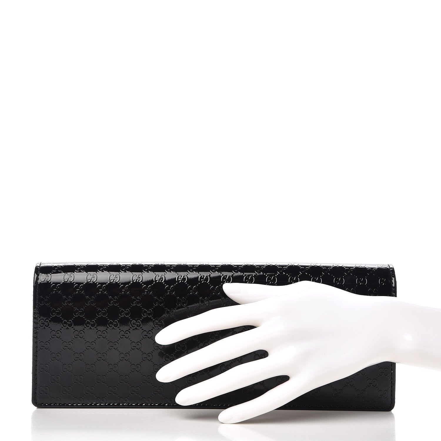 Gucci Patent Microguccissima Small Broadway Clutch Black 2 of 7