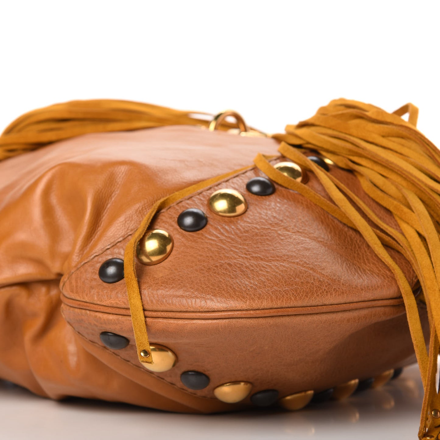 Calfskin Suede Fringe Babouska Hobo