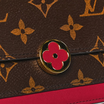 Louis Vuitton Monogram Flore Chain Wallet Fuchsia 9 of 11