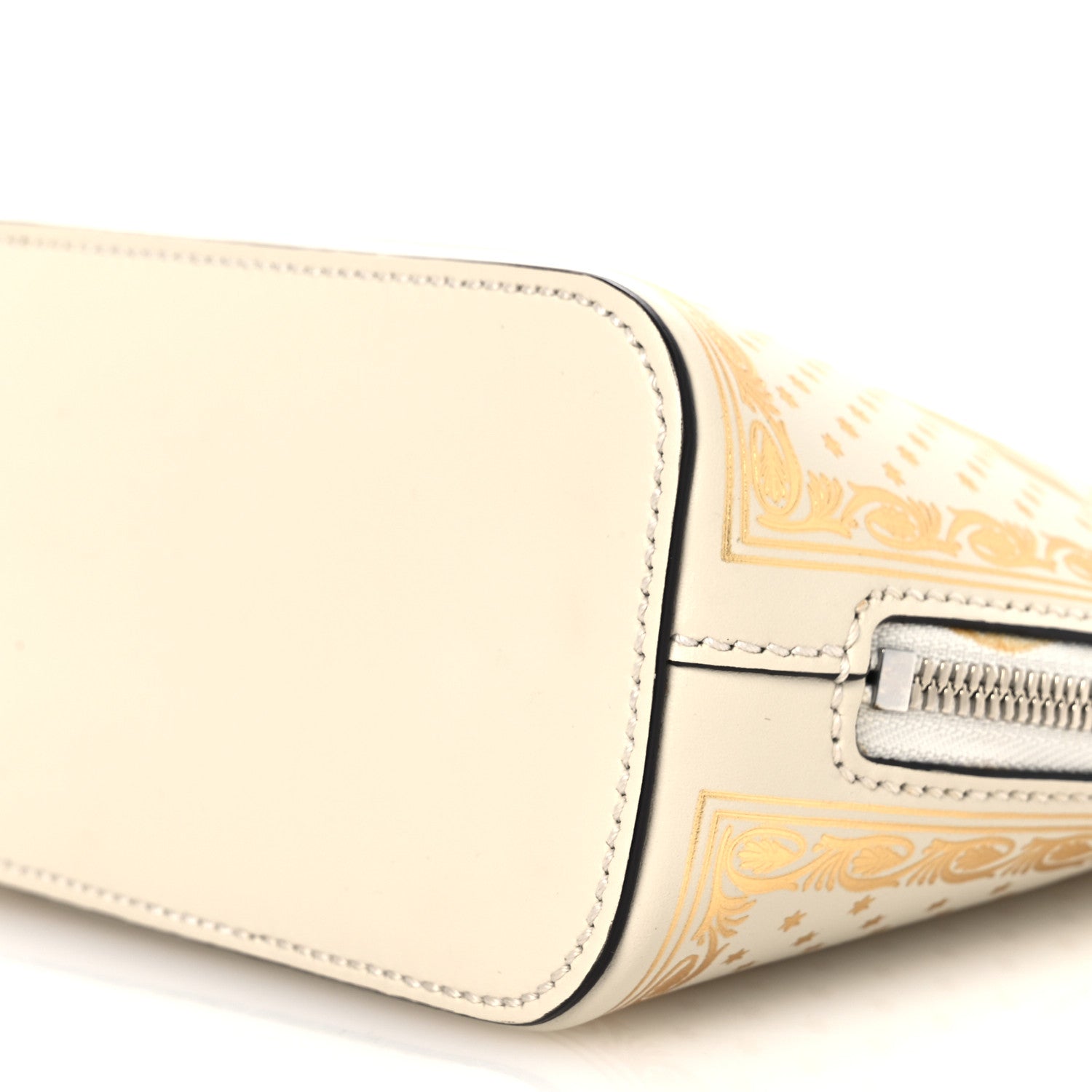 Gucci X SEGA Calfskin GUCCY Stars Mini Dome Shoulder Bag Mystic White Gold 9 of 14