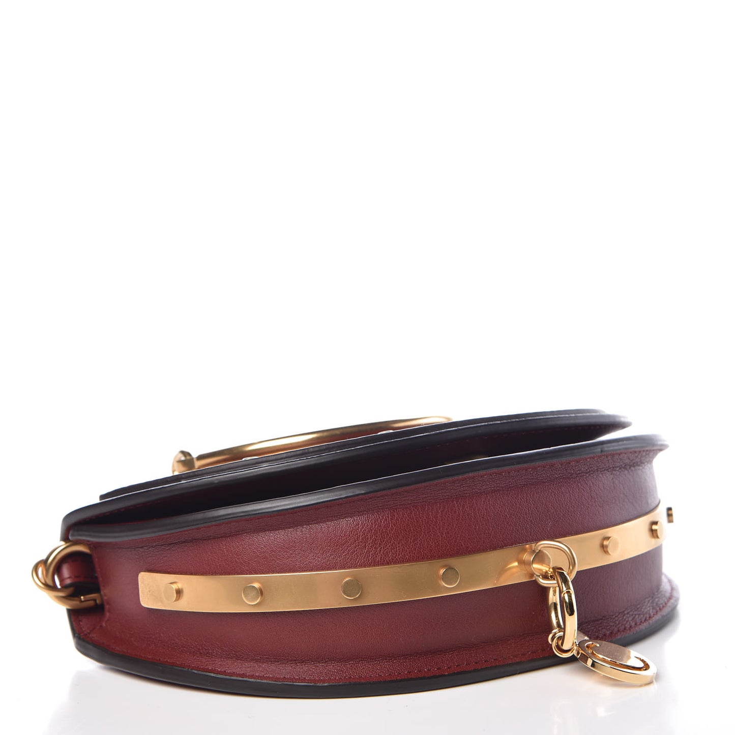 Calfskin Small Nile Bracelet Minaudiere Bag Plum Purple