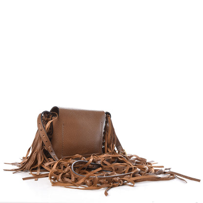 Valentino Garavani Pebbled Calfskin Small C Rockee Fringe Shoulder Bag Light Cuir 3 of 11