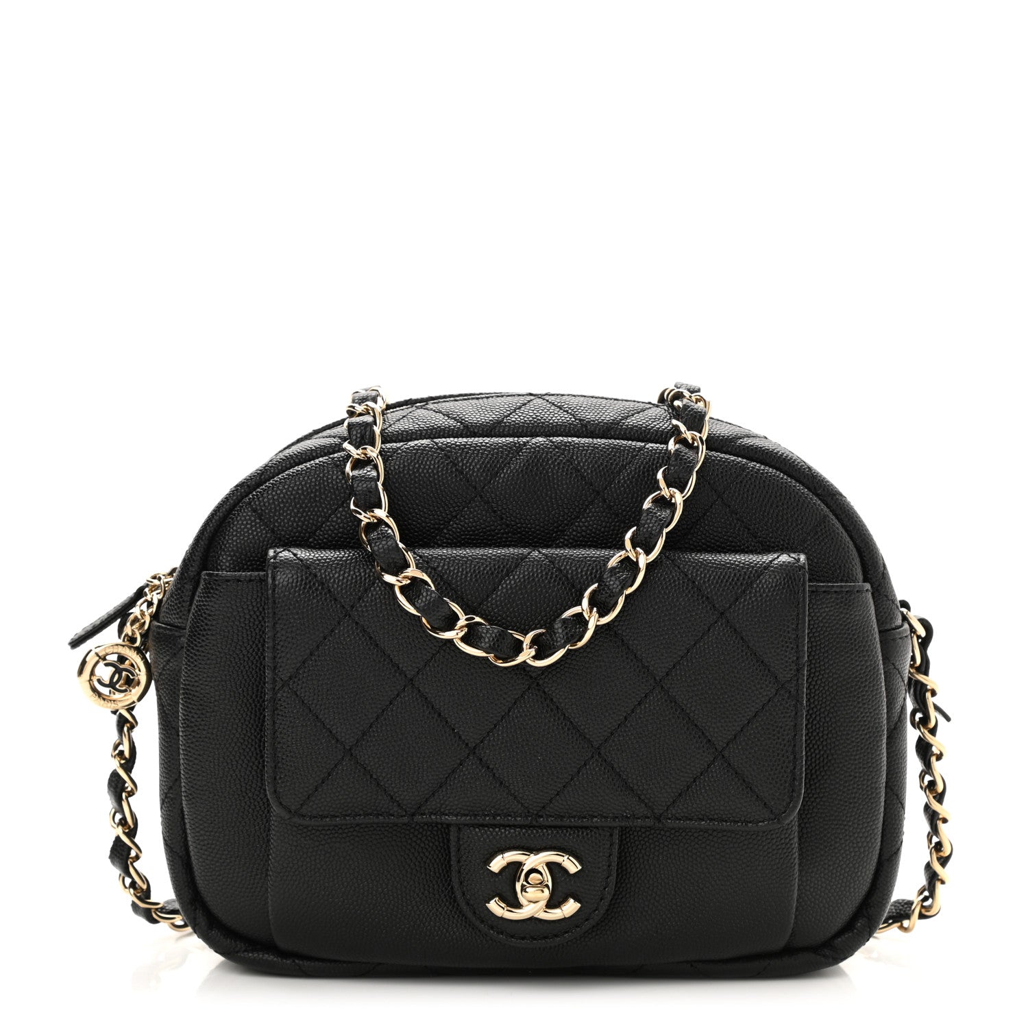Chanel Caviar Quilted CC Day Camera Case Black 1 of 8