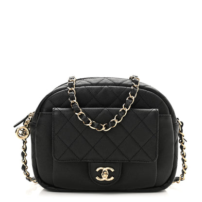 Chanel Caviar Quilted CC Day Camera Case Black 1 of 8