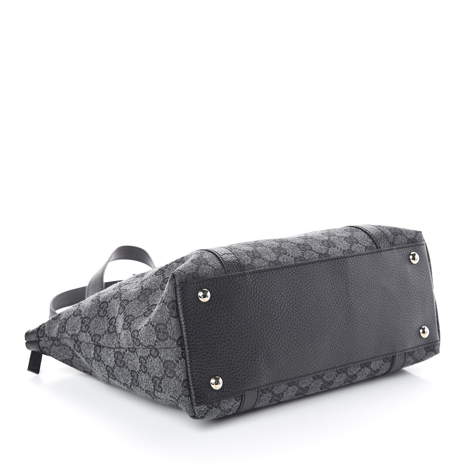 Gucci Denim Monogram Abbey Medium Tote Navy 4 of 9