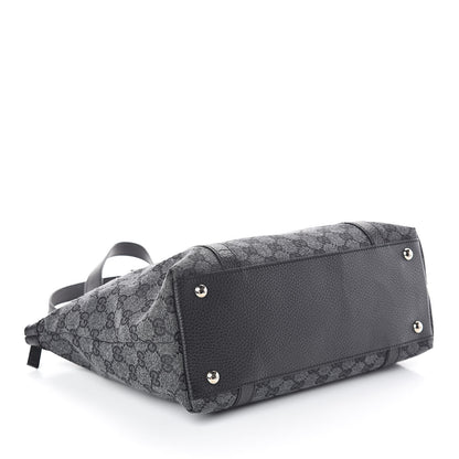Gucci Denim Monogram Abbey Medium Tote Navy 4 of 9