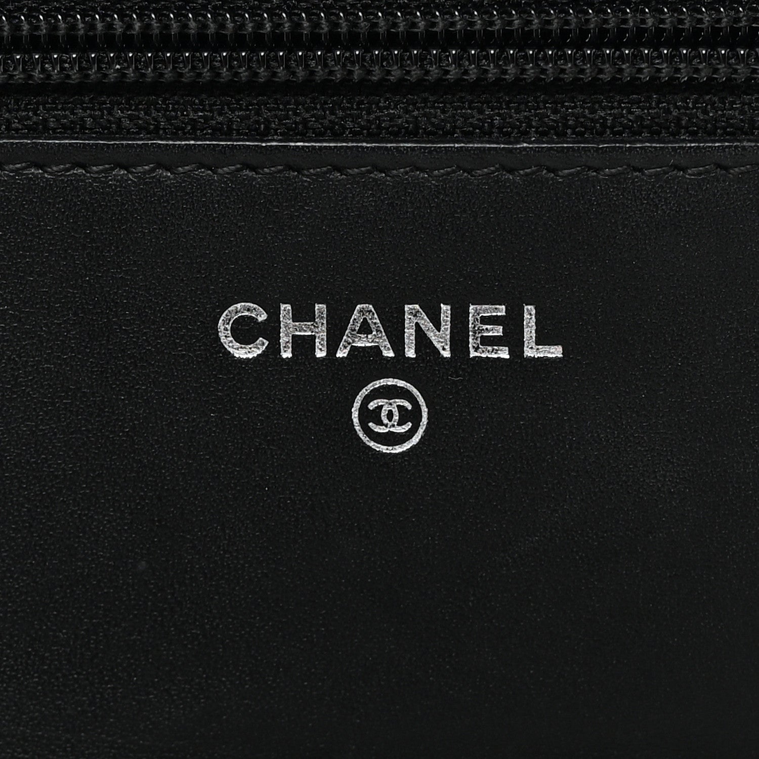 Chanel Glazed Aged Calfskin Reissue Wallet On Chain WOC Black 6 of 13
