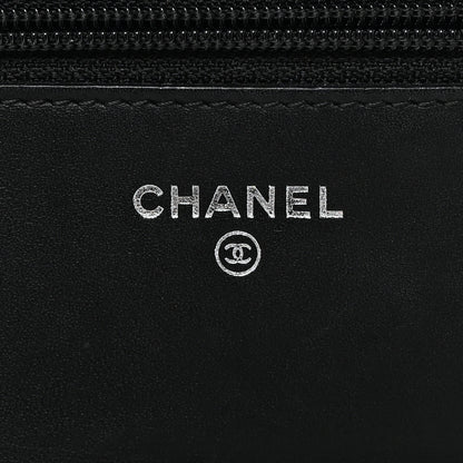 Chanel Glazed Aged Calfskin Reissue Wallet On Chain WOC Black 6 of 13