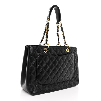 Chanel Caviar Quilted Grand Shopping Tote GST Black 3 of 9