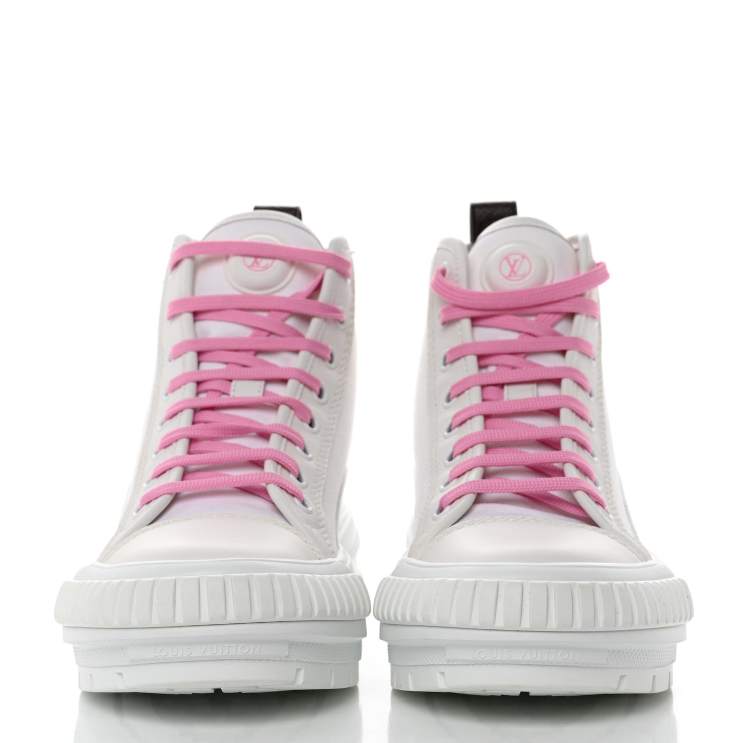 Canvas Monogram LV Squad Sneaker Boots 36.5 Pink White