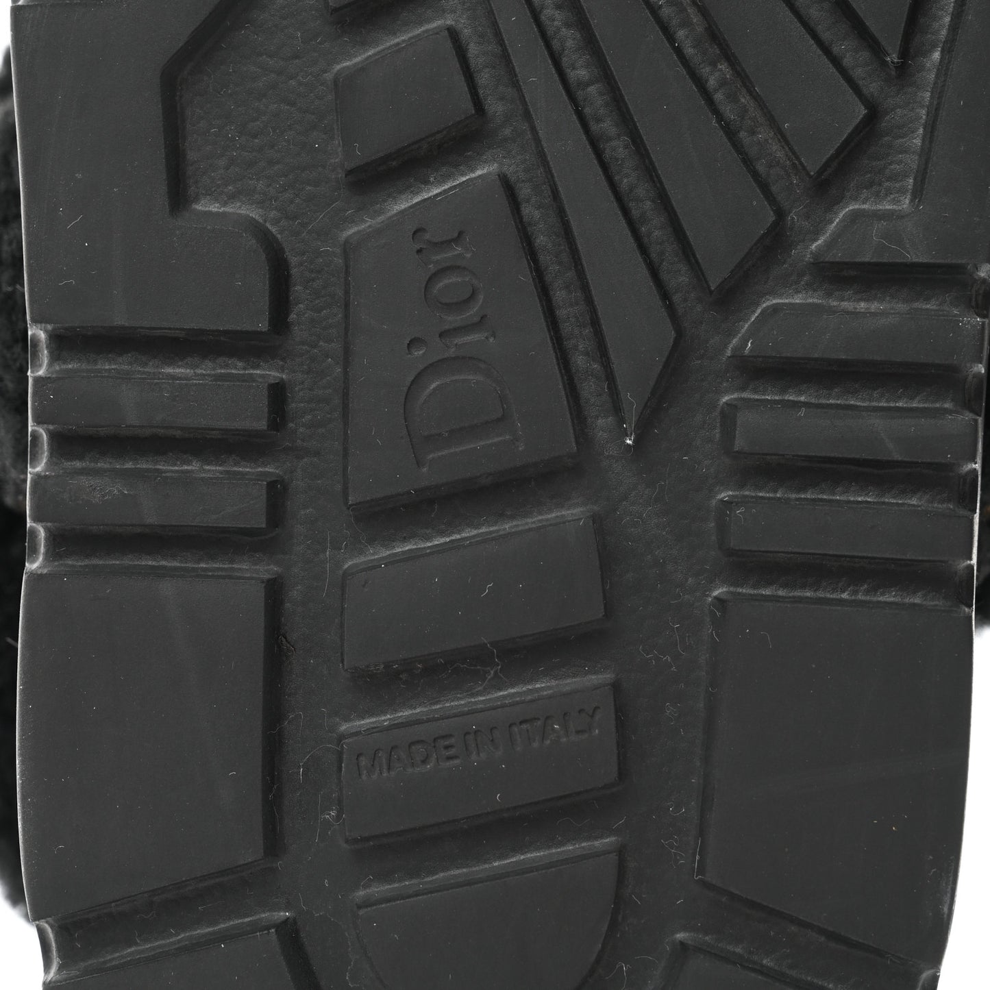Shearling Dioract 10mm Sandals 38 Black