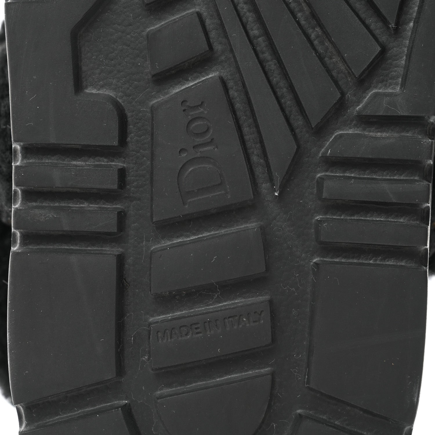 Christian Dior Shearling Dioract 10mm Sandals 38 Black 8 of 8
