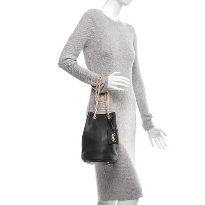 Saint Laurent Calfskin Small Seau Bucket Bag Black 2 of 6