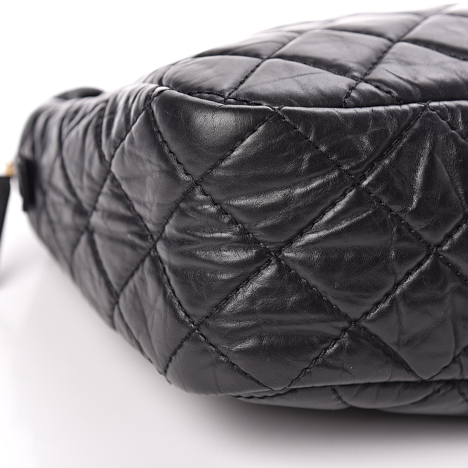 Chanel Aged Calfskin Quilted Large Reissue Camera Case Black 8 of 9
