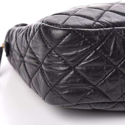 Chanel Aged Calfskin Quilted Large Reissue Camera Case Black 8 of 9