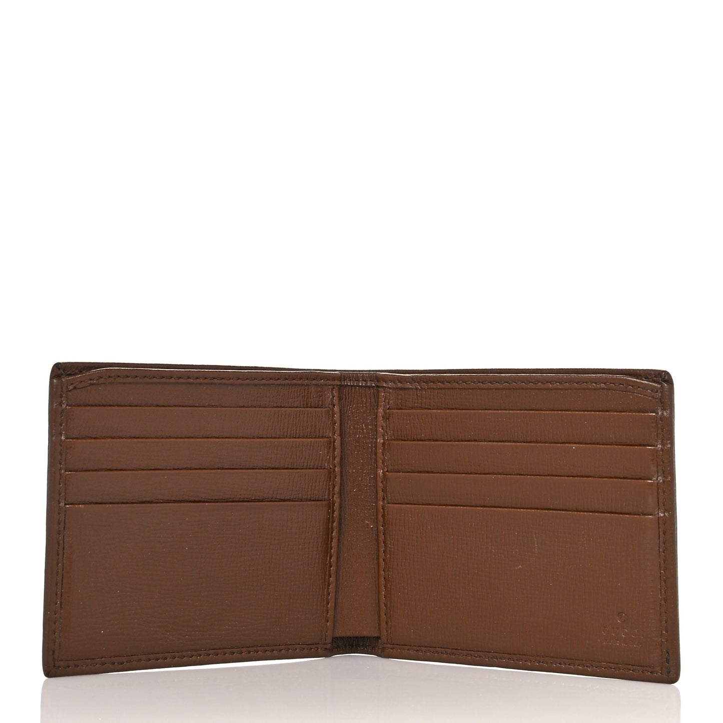 GG Supreme Monogram Azalea Calfskin Fake/Not Bi-Fold Wallet Beige Ebony Brown Sugar