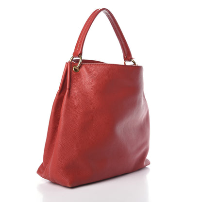 Prada Vitello Daino Logo Hobo Rosso 3 of 9