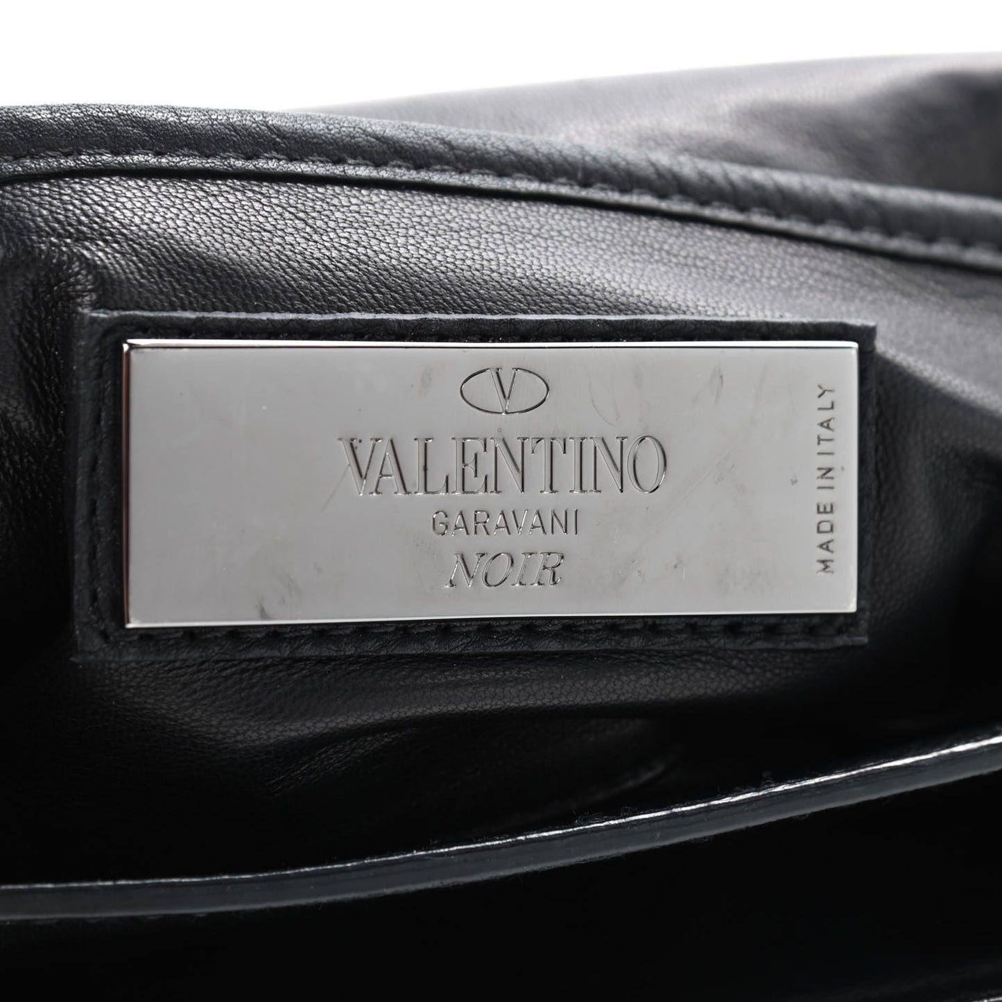 Pebbled Calfskin Crystal Studs Va Va Voom Shoulder Bag Black