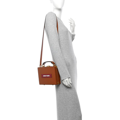 Christian Dior Calfskin Dior Tears Mini Briefcase Brown Red 2 of 10