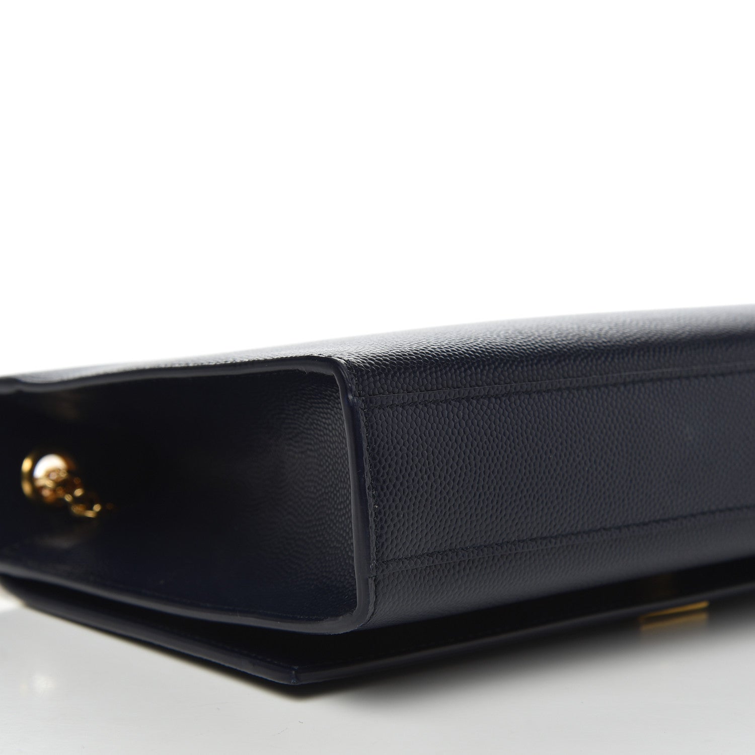 Saint Laurent Grain De Poudre Medium Classic Monogram Kate Satchel Deep Marine 7 of 9