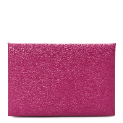 Hermes Chevre Mysore Calvi Card Case Rose Pourpre 1 of 8