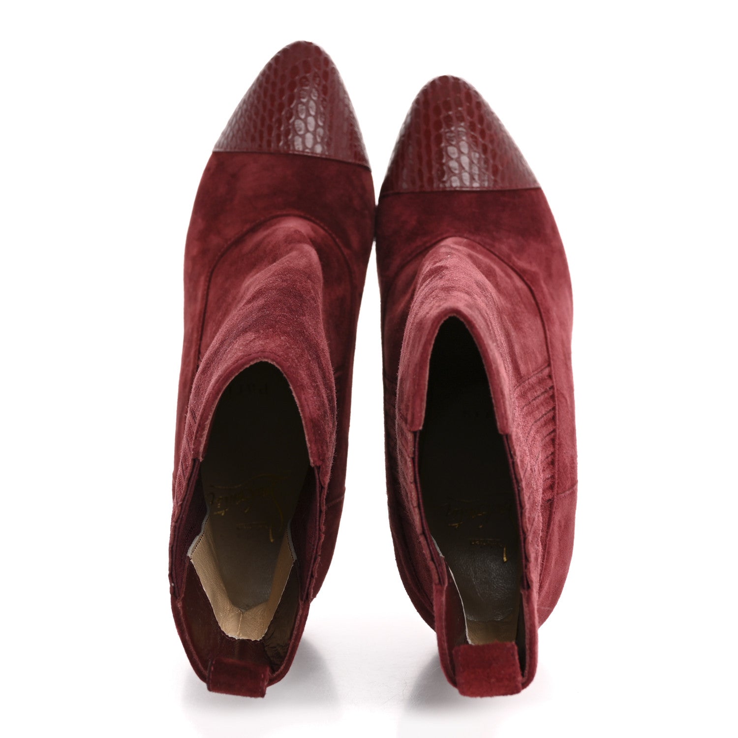 Christian Louboutin Veau Velours Calfskin Jurassic Me In The 90s 85 Ankle Boots 36.5 Tanin 2 of 9
