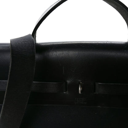 Hermes Toile Vache Calfskin Herbag 39 MM Black 9 of 10