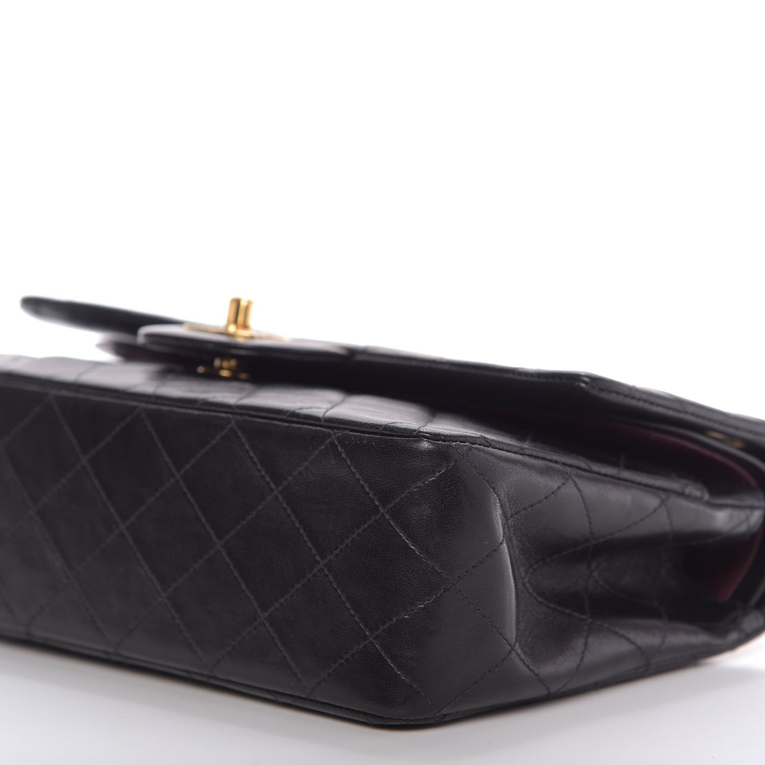 Chanel Lambskin Quilted Medium Double Flap Black 7 of 10