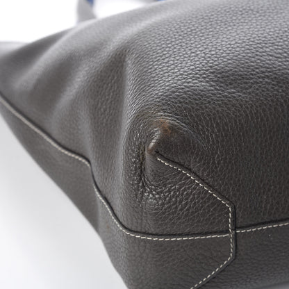 Hermes Taurillon Clemence Double Sens 36 Reversible Tote Graphite Bleu Electrique 12 of 23
